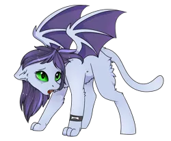 Size: 3091x2551 | Tagged: safe, artist:highrolleryt, derpibooru import, oc, unofficial characters only, hybrid, pony, :o, bat wings, female, floppy ears, image, mare, open mouth, png, simple background, solo, transparent background, wings