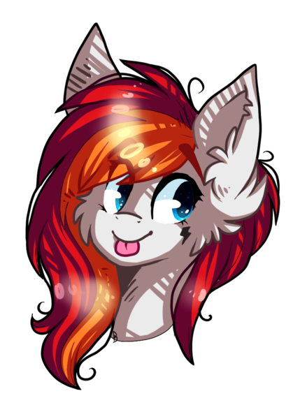 Size: 768x1101 | Tagged: safe, artist:tayga-niko-j, derpibooru import, oc, unofficial characters only, earth pony, pony, :p, bust, ear fluff, earth pony oc, eye clipping through hair, eyelashes, image, png, simple background, smiling, solo, tongue out, transparent background