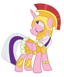 Size: 819x976 | Tagged: safe, artist:foxyfell1337, derpibooru import, twilight sparkle, pony, armor, athena sparkle, clothes, costume, g1, g1 to g4, g4, generation leap, image, png, simple background, solo, transparent background