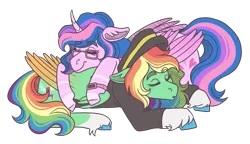 Size: 2600x1500 | Tagged: safe, artist:kikirdcz, derpibooru import, oc, oc:hsu amity, unofficial characters only, alicorn, pegasus, pony, alicorn oc, horn, image, pegasus oc, png, simple background, transparent background, wings
