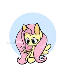Size: 1280x1434 | Tagged: safe, artist:yumiy_salin, derpibooru import, fluttershy, pegasus, pony, cocktail glass, drinking, female, image, jpeg, mare, simple background, solo