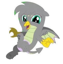 Size: 3461x3528 | Tagged: safe, artist:beesmeliss, derpibooru import, oc, oc:gillian, dragon, dragriff, gryphon, image, interspecies offspring, offspring, parent:gabby, parent:spike, parents:spabby, png, simple background, solo, transparent background