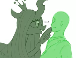 Size: 1574x1200 | Tagged: safe, artist:nonamenymous, derpibooru import, queen chrysalis, oc, oc:anon, g4, image, png