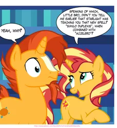 Size: 2136x2344 | Tagged: safe, artist:terminalhash, derpibooru import, editor:wild stallions, sunburst, sunset shimmer, comic:the first incestuous foal of sunset shimmer, brother and sister, explicit source, female, image, imminent incest, implied sex, implied shipping, implied starburst, implied straight, male, patreon, png, preview, siblings, sunny siblings