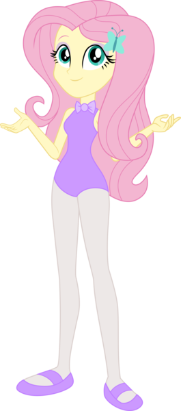 Size: 1441x3257 | Tagged: safe, artist:dupontsimon, derpibooru import, fluttershy, fanfic:magic show of friendship, equestria girls, ballerina, clothes, fanfic art, flutterina, image, leotard, png, simple background, solo, transparent background, vector