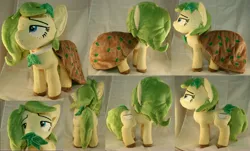 Size: 4961x3000 | Tagged: safe, artist:bastler, derpibooru import, oc, oc:nettle vienna, unofficial characters only, earth pony, pony, clothes, dress, female, image, irl, jpeg, leaves, mare, photo, plushie