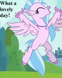 Size: 576x720 | Tagged: safe, derpibooru import, edit, edited screencap, screencap, silverstream, non-compete clause, cropped, cute, diastreamies, image, jewelry, necklace, png, speech, talking