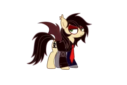 Size: 4134x2756 | Tagged: safe, artist:mxmx fw, derpibooru import, ponified, bat pony, pony, bat wings, candle, clothes, ear fluff, emo, fangs, gerard way, green eyes, image, long hair, makeup, male, my chemical romance, png, simple background, solo, suit, three cheers for sweet revenge, vector, white background, wings