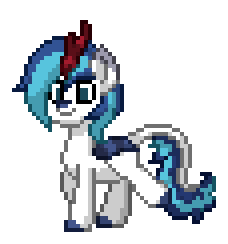 Size: 228x244 | Tagged: safe, artist:twilyisbestpone, derpibooru import, shining armor, kirin, pony town, animated, cloven hooves, cute, derpibooru exclusive, gif, image, kirin shining armor, kirinified, leonine tail, male, shining adorable, simple background, smiling, solo, species swap, tail, transparent background, trotting, trotting in place, walking