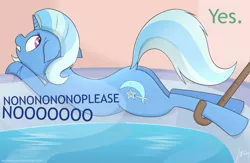Size: 1754x1142 | Tagged: safe, artist:wonkysole, derpibooru import, trixie, pony, unicorn, bath, bathtub, behaving like a cat, butt, cane, cute, diatrixes, female, forced bathing, image, implied anon, mare, offscreen character, plot, png, solo, water