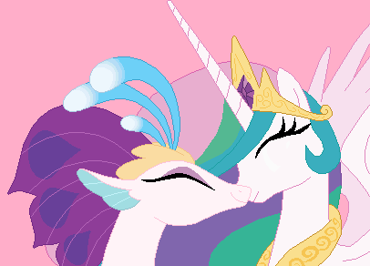 Size: 406x292 | Tagged: safe, artist:jadeharmony, derpibooru import, princess celestia, queen novo, alicorn, pony, seapony (g4), my little pony: the movie, base used, boop, colored pupils, crown, eyes closed, feather, female, flowing mane, gift art, horn, image, jewelry, lesbian, long horn, mare, noseboop, novolestia, nuzzling, peytral, pink background, png, regalia, shipping, simple background, wings