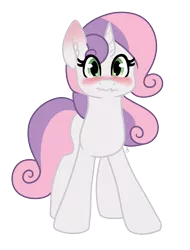 Size: 3946x5184 | Tagged: safe, artist:sevenserenity, derpibooru import, sweetie belle, adult sweetie belle, blushing, ear blush, image, looking at you, older, older sweetie belle, png, simple background, solo, transparent background, wavy mouth