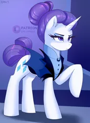 Size: 2208x2992 | Tagged: safe, artist:xjenn9, derpibooru import, rarity, pony, unicorn, alternate hairstyle, alternate timeline, female, image, mare, night maid rarity, nightmare takeover timeline, png, solo