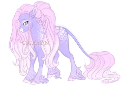 Size: 4200x3000 | Tagged: safe, artist:gigason, derpibooru import, oc, oc:cotton cloud, pony, female, image, magical lesbian spawn, mare, obtrusive watermark, offspring, parent:fond feather, parent:pinkie pie, png, simple background, solo, transparent background, unshorn fetlocks, watermark