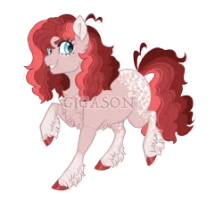 Size: 2885x2591 | Tagged: safe, artist:gigason, derpibooru import, oc, oc:minnie spice, earth pony, pony, female, image, mare, obtrusive watermark, parent:pinkie pie, parent:swoon song, png, simple background, solo, transparent background, watermark