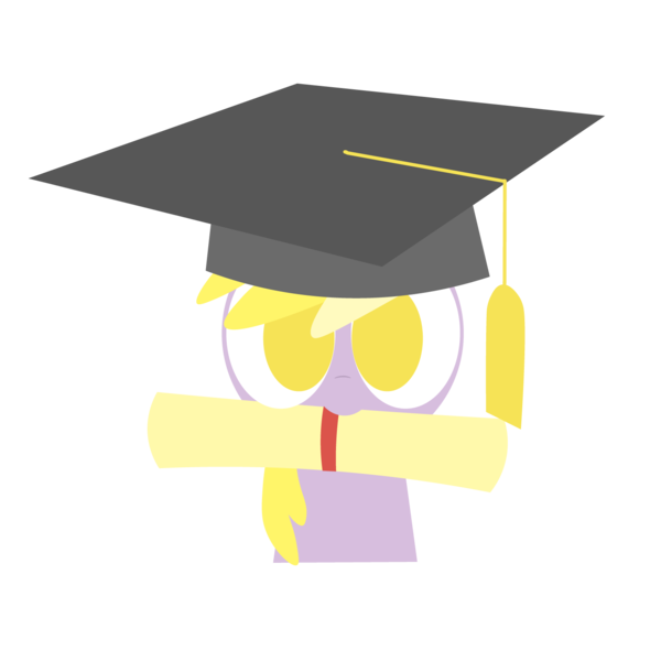 Size: 1440x1440 | Tagged: safe, artist:greenhoof, derpibooru import, dinky hooves, pony, graduation cap, hat, image, png, simple background, solo, transparent background, vector