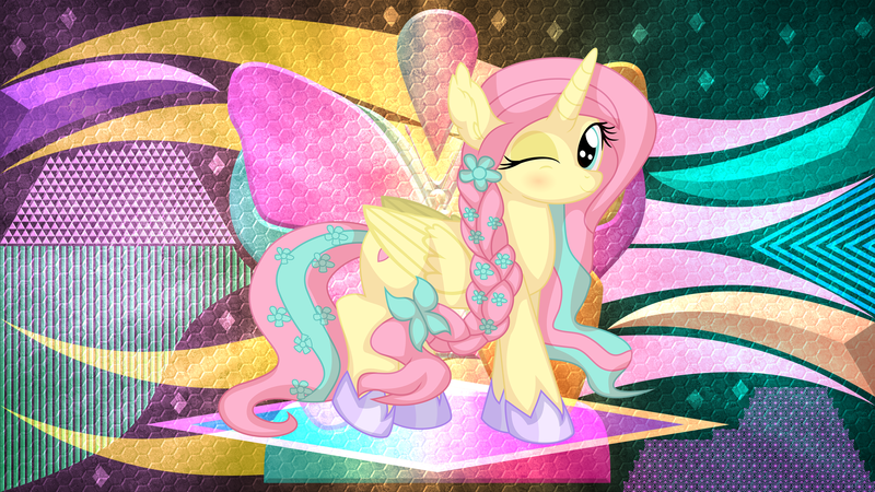 Size: 3840x2160 | Tagged: safe, artist:laszlvfx, derpibooru import, edit, fluttershy, pony, image, png, solo, wallpaper, wallpaper edit