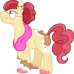 Size: 1246x1247 | Tagged: safe, artist:littlejurnalina, derpibooru import, oc, oc:pearl swirl, earth pony, pony, female, glasses, image, mare, png, simple background, solo, transparent background
