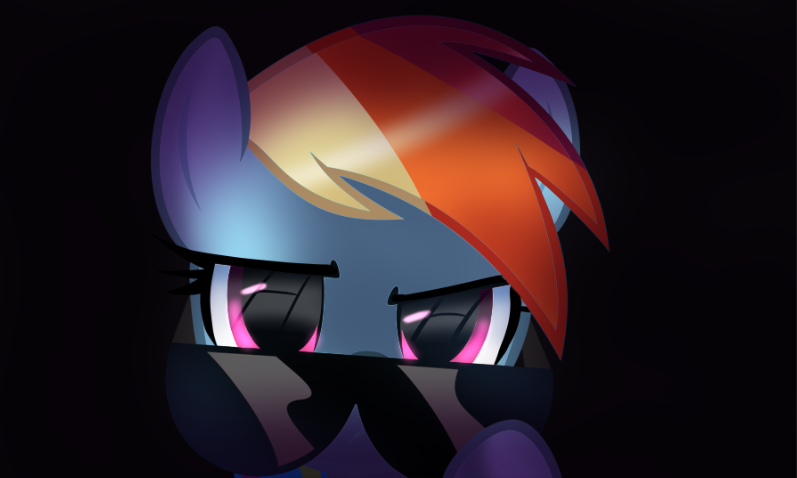 Size: 797x478 | Tagged: safe, artist:opal_radiance, derpibooru import, rainbow dash, pegasus, pony, black background, female, glasses, image, looking at you, mare, png, shading, simple background, solo