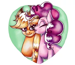 Size: 1809x1575 | Tagged: safe, artist:da_space_kase, artist:katsaka, artist:spacekase, derpibooru import, applejack, pinkie pie, earth pony, applepie, digital, fanart, female, image, lesbian, my little pony, pinkiejack, png, shipping