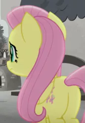 Size: 463x674 | Tagged: safe, derpibooru import, screencap, fluttershy, rainbow roadtrip, butt, cropped, image, plot, png, solo