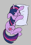 Size: 125x178 | Tagged: safe, artist:somethingatall, derpibooru import, twilight sparkle, pony, unicorn, aggie.io, cute, eyes closed, female, floppy ears, gray background, horn, image, lying down, mare, picture for breezies, pillow, png, side, simple background, sleeping, solo, twiabetes, unicorn twilight