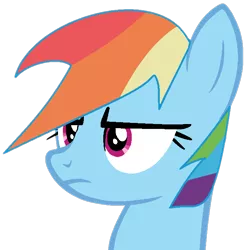 Size: 668x667 | Tagged: safe, artist:kingbases, artist:twilyisbestpone, derpibooru import, rainbow dash, pegasus, pony, base used, bust, derpibooru exclusive, female, frown, image, mare, png, rainbow dash is not amused, simple background, solo, transparent background, unamused