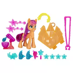 Size: 270x270 | Tagged: safe, derpibooru import, official, sunny starscout, earth pony, pony, my little pony: make your mark, cutie mark magic, g5, hoof to heart, image, jpeg, multicolored hair, rainbow hair, toy