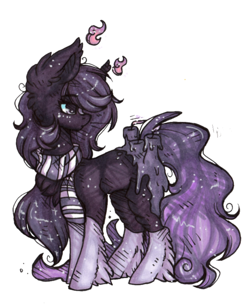 Size: 693x848 | Tagged: safe, artist:tay-niko-yanuciq, derpibooru import, oc, unofficial characters only, earth pony, pony, clothes, ear fluff, earth pony oc, image, looking back, png, scarf, simple background, socks, solo, transparent background