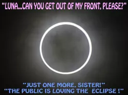 Size: 620x459 | Tagged: safe, derpibooru import, eclipse, image, implied princess celestia, implied princess luna, jpeg, moon, no pony, solar eclipse, sun, text