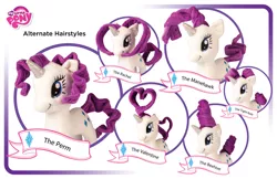 Size: 2500x1618 | Tagged: safe, derpibooru import, official, rarity, pony, unicorn, alternate hairstyle, beehive hairdo, bun, concept art, g4, hairstyle, image, jpeg, merchandise, mohawk, pampered pony, perm, plushie, solo, toy, updo