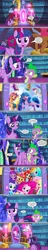 Size: 1146x5995 | Tagged: safe, artist:silverbuller, derpibooru import, edit, edited screencap, screencap, applejack, fluttershy, hitch trailblazer, izzy moonbow, pinkie pie, pipp petals, rainbow dash, rarity, sci-twi, spike, sunny starscout, sunset shimmer, twilight sparkle, vinyl scratch, zipp storm, equestria girls, comic, g5, humane five, humane seven, humane six, image, jpeg, mane five (g5), screencap comic