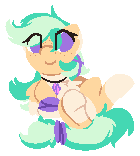 Size: 140x156 | Tagged: safe, artist:rhythmpixel, derpibooru import, oc, oc:summer ray, unofficial characters only, pegasus, chest fluff, image, pixel art, png, solo