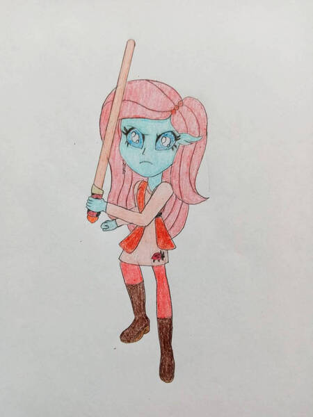 Size: 828x1104 | Tagged: safe, artist:wildguardianangel31, ocellus, equestria girls, boots, image, jedi, jpeg, shoes, solo, star wars