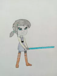 Size: 828x1104 | Tagged: safe, artist:wildguardianangel31, gabby, equestria girls, boots, image, jedi, jpeg, shoes, solo, star wars