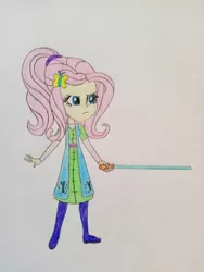 Size: 828x1104 | Tagged: safe, artist:wildguardianangel31, fluttershy, equestria girls, boots, image, jedi, jpeg, shoes, solo, star wars