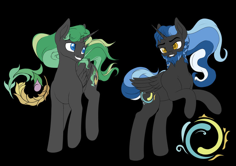 Size: 6044x4264 | Tagged: safe, artist:thehuskylord, derpibooru import, oc, alicorn, beard, cutie mark, facial hair, flower, food, image, long hair, png, spring, wheat, wings, winter