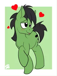 Size: 3120x4160 | Tagged: safe, artist:sefastpone, derpibooru import, oc, oc:anon stallion, earth pony, pony, abstract background, digital art, heart, image, male, png, sefast's anon, stallion