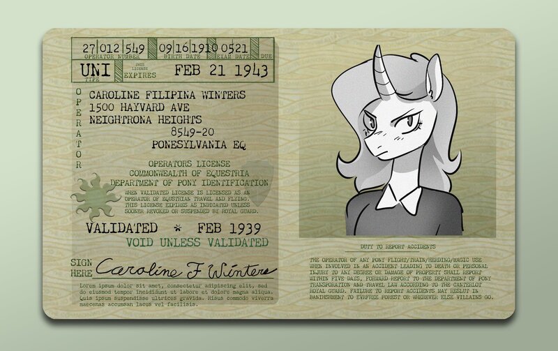 Size: 2048x1288 | Tagged: safe, artist:opalacorn, derpibooru import, oc, anthro, unicorn, 30s, 40s, anthro oc, black and white, drivers license, grayscale, id card, image, jpeg, monochrome, operator's license