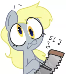 Size: 2232x2514 | Tagged: safe, derpibooru import, derpy hooves, pegasus, image, musical instrument, musical saw, png, solo