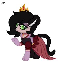 Size: 2875x3031 | Tagged: safe, artist:princessmoonsilver, derpibooru import, oc, oc:moira, cat, clothes, crown, dress, feline, gloves, image, jewelry, paws, png, queen, regalia, royalty, solo
