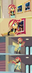 Size: 1920x4320 | Tagged: safe, artist:lance-pizon, derpibooru import, edit, edited screencap, screencap, sunset shimmer, equestria girls, my past is not today, rainbow rocks, female, image, png, solo, solo female, trash can, ugly sonic