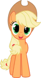 Size: 1776x3376 | Tagged: safe, artist:skie-vinyl, derpibooru import, applejack, earth pony, pony, applejack's hat, cowboy hat, female, hat, image, looking at you, mare, open mouth, open smile, png, simple background, smiling, smiling at you, solo, transparent background, vector