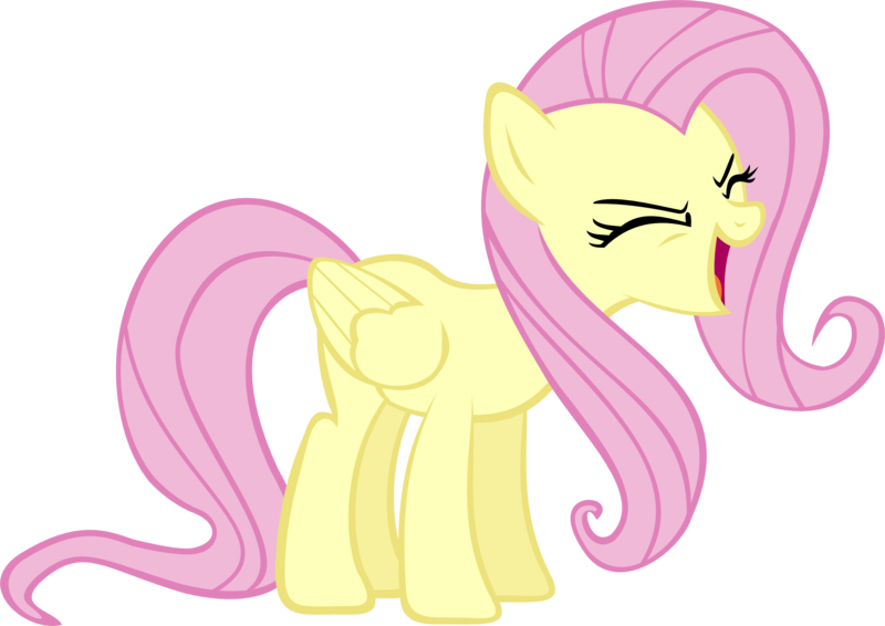 Size: 2284x1617 | Tagged: safe, artist:redtoxindash, derpibooru import, fluttershy, pegasus, pony, season 1, sonic rainboom (episode), eyes closed, female, image, mare, png, simple background, transparent background, vector, yay