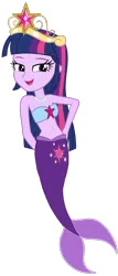 Size: 484x1135 | Tagged: safe, artist:fireluigi29, derpibooru import, twilight sparkle, twilight sparkle (alicorn), alicorn, mermaid, equestria girls, big crown thingy, clothes, crown, cutie mark, element of magic, fins, fish tail, image, jewelry, mermaid princess, mermaid tail, mermaidized, mermay, necklace, pearl necklace, png, regalia, simple background, species swap, tail, transparent background, vector