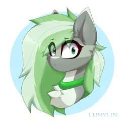 Size: 1600x1536 | Tagged: safe, artist:lunylin, derpibooru import, oc, unofficial characters only, earth pony, pony, abstract background, chest fluff, eye clipping through hair, image, jewelry, looking at you, necklace, png, simple background, solo