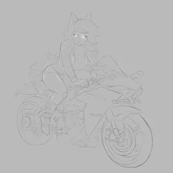 Size: 3000x3000 | Tagged: suggestive, artist:a_friendly_guest, derpibooru import, oc, oc:umbra glow, unofficial characters only, anthro, clothes, image, jacket, leather, leather jacket, looking at you, png, sketch, sketch dump, solo, sports bike
