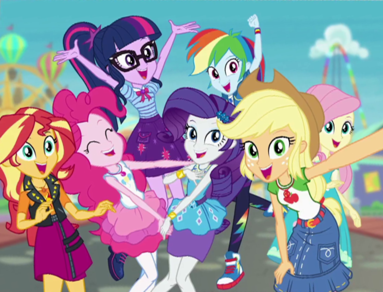 Size: 1412x1076 | Tagged: safe, artist:rarityvrymercollectiveoriginals, derpibooru import, edit, edited screencap, screencap, applejack, fluttershy, pinkie pie, rainbow dash, rarity, sci-twi, sunset shimmer, twilight sparkle, equestria girls, equestria girls series, rollercoaster of friendship, image, png, rarity peplum dress