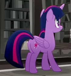 Size: 450x482 | Tagged: safe, derpibooru import, screencap, twilight sparkle, twilight sparkle (alicorn), alicorn, rainbow roadtrip, butt, cropped, image, plot, png, solo
