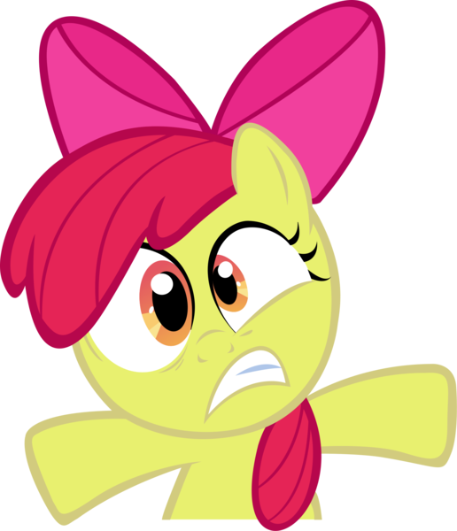 Size: 1721x2000 | Tagged: safe, artist:spaceponies, derpibooru import, apple bloom, earth pony, pony, female, filly, foal, image, png, simple background, solo, startled, transparent background, vector